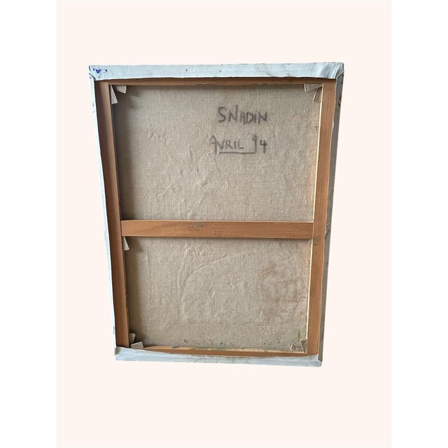 Sebastien Nadin, Post-Cubist Composition, 1994, Oil on Canvas For Sale - Image 6 of 7