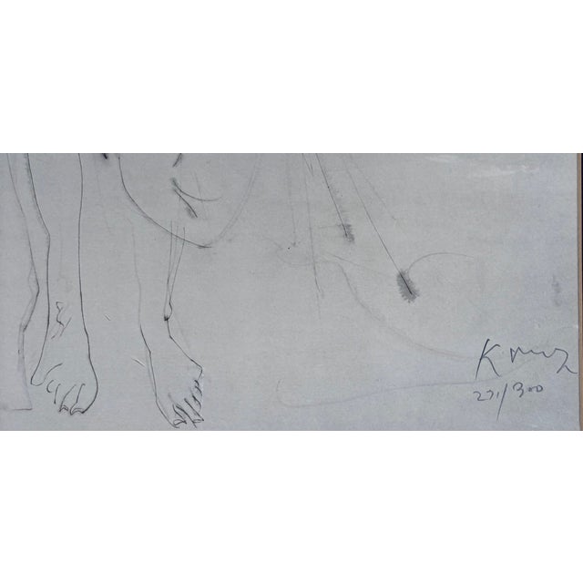 Tan Late 20th Century Nude Figure of a Woman by Kaiki Moti, Pochoir For Sale - Image 8 of 11