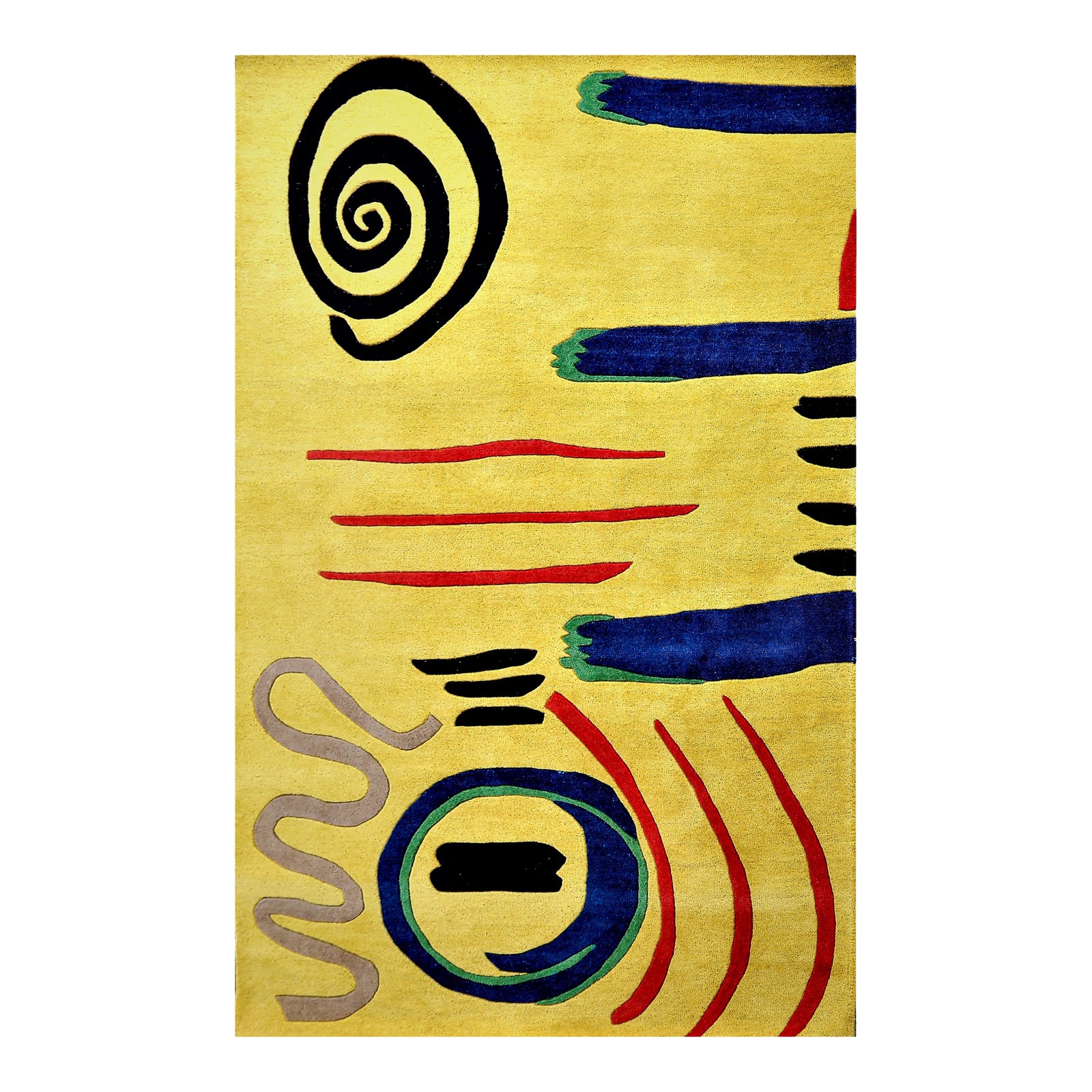 Handmade Hand Tufted Abstract Rug | Chairish