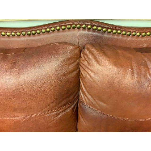 20th Century Leather Loveseat For Sale - Image 4 of 10