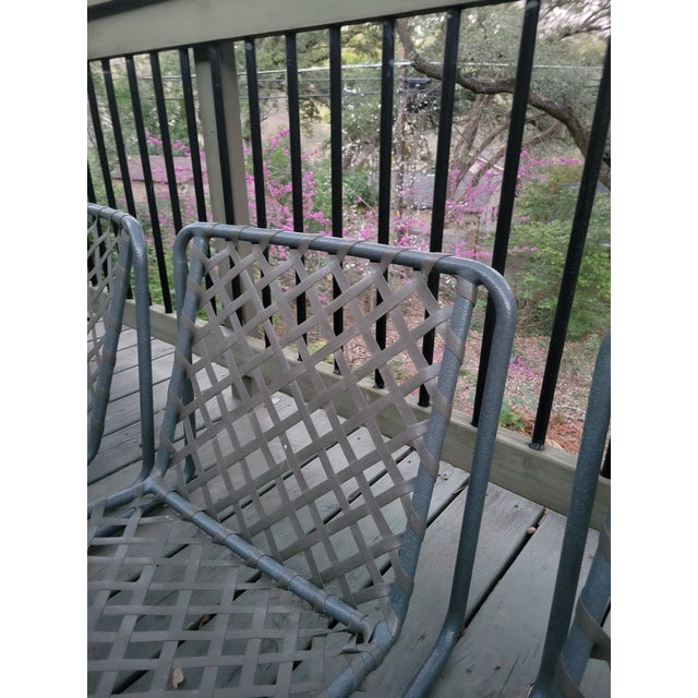 Mid-Century Modern 1990s Attributed to Brown Jordan Style Low Chairs- Set of 4 For Sale - Image 3 of 9