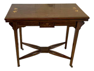 Edwardian Rosewood Inlaid Freestanding Side Table, 1900s
