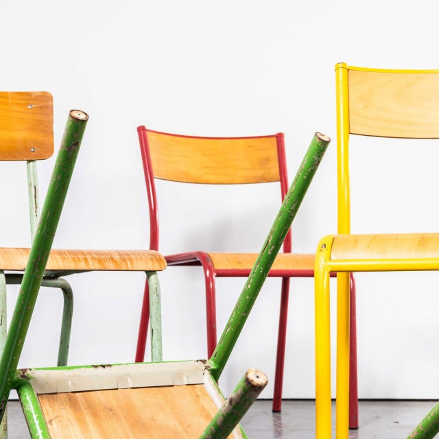 Tan Classic Stacking Dining Chair, 1950s For Sale - Image 8 of 13