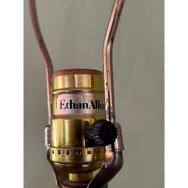 Brass Mid 20th Century Ethan Allen Large Scale Solid Cast Brass Temple Jar Lamps on Ming Style Bases - A Pair For Sale - Image 8 of 10