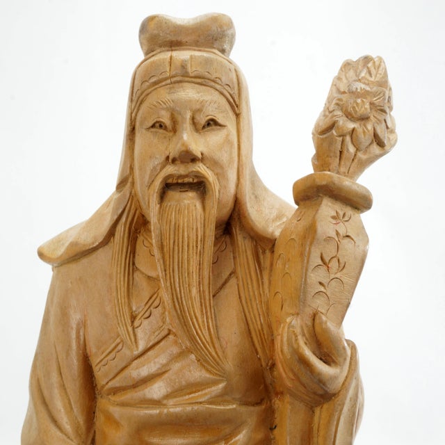Chinese Hardwood Carving Immortal Republic Period For Sale In Phoenix - Image 6 of 8