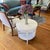 Table made by Drexel Heritage. This table has been painted with a lacquer finish supported by four square-tapered legs...