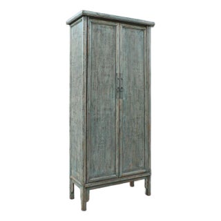 Contemporary Chinese Painted Armoire For Sale
