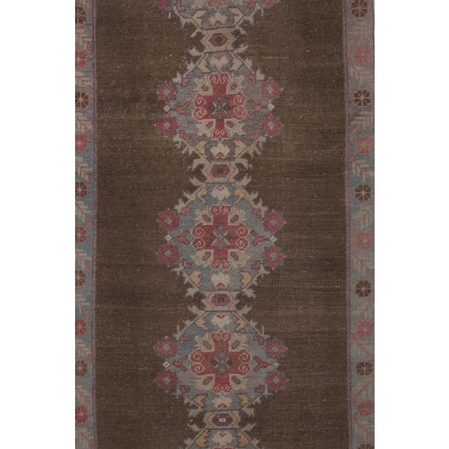 1960s Vintage Turkish Karapinar Runner Rug With Pastel Color 3'8'' X 8'11'' For Sale In Philadelphia - Image 6 of 13