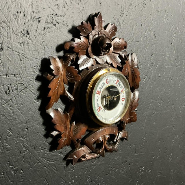 Antique Black Forest Style Aneroid Barometer, 1905 For Sale - Image 4 of 6
