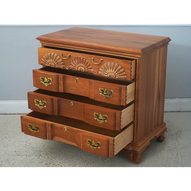Traditional Cherry Georgian Style Block Front Chest For Sale - Image 3 of 18