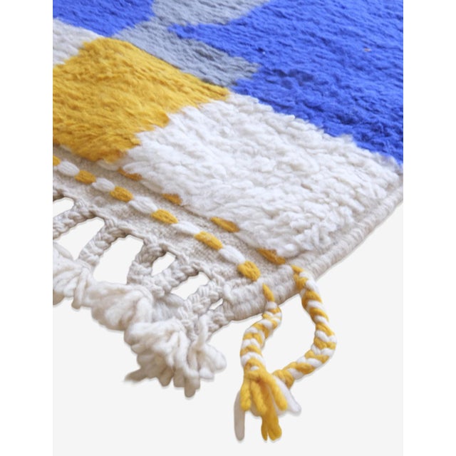 Small Moroccan Handknotted Wool Rug - 3.7 X 1.8 Ft For Sale In Cleveland - Image 6 of 8