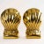 Metal Vintage Brass Shell and Scroll Bookends For Sale - Image 7 of 12
