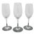 Josef Riedel Crystal Vivant Small 7" Champagne Flute Wine Glass Set of 3 For Sale