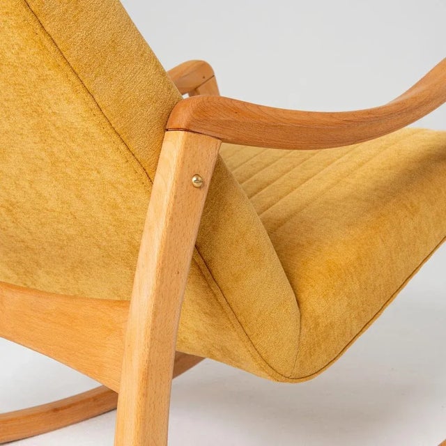 Czech Rocking Chair attributed to Ton, 1960s For Sale - Image 9 of 12