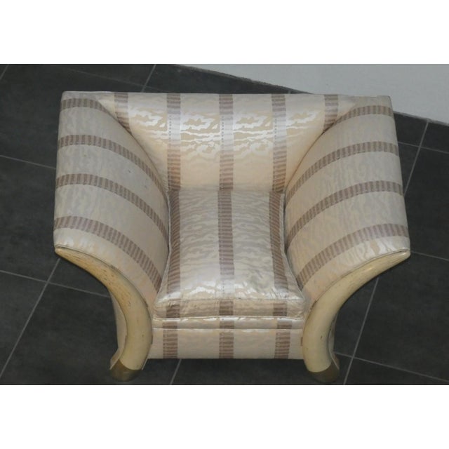 1970s Colonial Style Sofa and Armchair with Saber-Shaped Resin Feet, Italy, 1970s, Set of 2 For Sale - Image 5 of 18