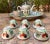 Vintage Chinese Hand Painted Porcelain Rooster Chinoiserie Motif 14 Piece Tea Set For Sale - Image 4 of 12