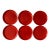 Set of 6 Red Gerz West German Pottery Small Plates For Sale