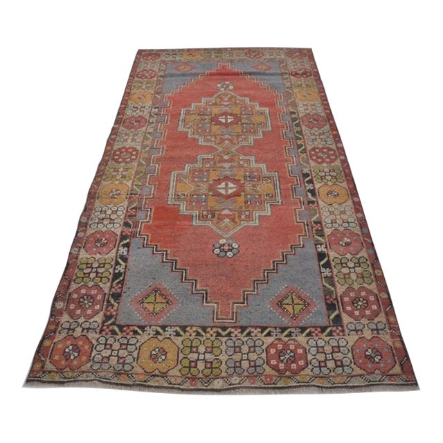 1950s Small Neutral Anatolian Rug, Organic Modern Home Decor For Sale