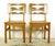 Mid 20th Century Vintage European Wood Dining Chairs With Green Seats- Set of 4 For Sale - Image 6 of 12