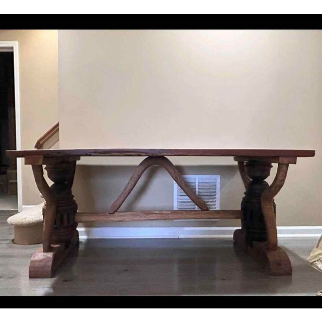 1980s Vintage Handcrafted Solid Rosewood Dining Table – One of a Kind – Taiwan, 1980s For Sale - Image 5 of 5
