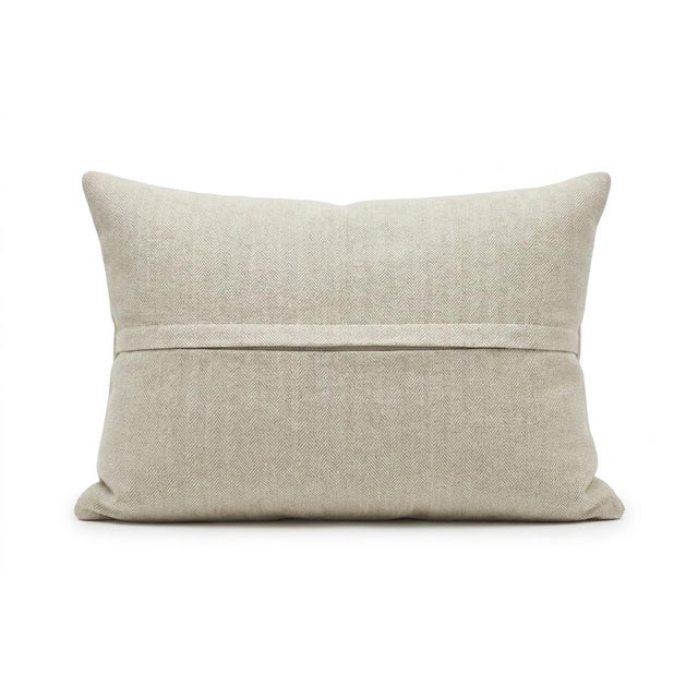 Turkish Oushak Lumbar Rug Pillow Cover 13'' X 20'' For Sale - Image 4 of 4