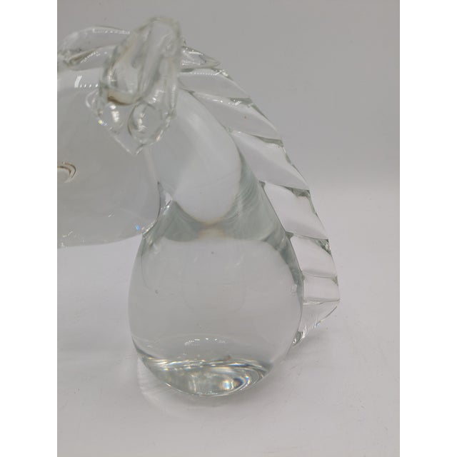 Title: Hand-Blown Modern Glass Horse Head – Sculptural Art Glass Accent (6" L x 3" W x 5.75" H) Description: Item: Hand-...