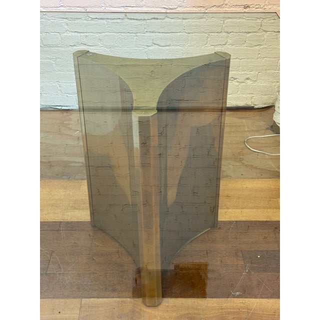 Attributed Mastercraft Trilobi Brass Double Pedestal Glass Dining Table, 1970s For Sale - Image 10 of 12