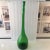 Glass Antique Early 20th Century Translucent Green Long - Neck Hand - Blown Bottle For Sale - Image 7 of 10
