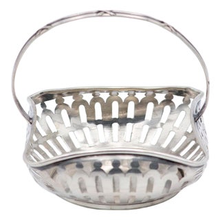 Basket-Shaped Silver Catchall For Sale