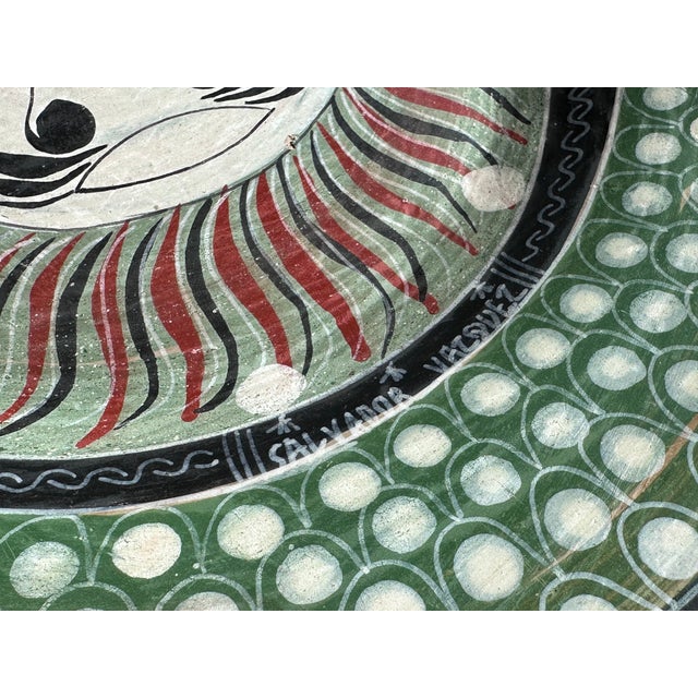 Hand-Painted Ceramic Art Wall Plates from Salvador Vazquez Carmona, Mexico, 1970s, Set of 2 For Sale - Image 10 of 13