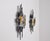 Large Brutalist Wall Sconces in Wrought Iron and Glass, 1970s, Set of 2 For Sale - Image 6 of 14
