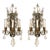 Pair of Vintage Beaded Crystal Three Arm Sconces For Sale