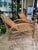 Khaki Vintage Blonde Rattan Lounge Chairs (Pair) 1940’s Handwoven Tropical, Timeless Design Aesthetic, Polynesian/ Asian For Sale - Image 8 of 11