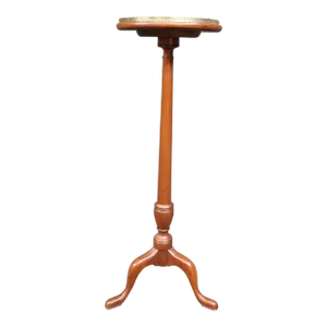 Henkel-Harris Mahogany Fern Stand With Reticulated Brass Gallery