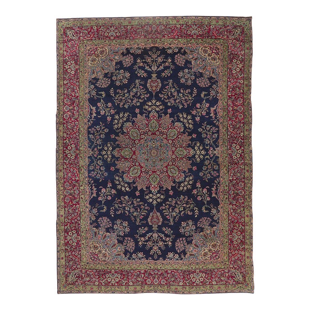 Vintage Persian Kerman Rug, 11'04 X 15'10 For Sale
