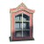 Vintage Handcrafted Folk Art Wall Cabinet With Distressed Polychrome Finish For Sale
