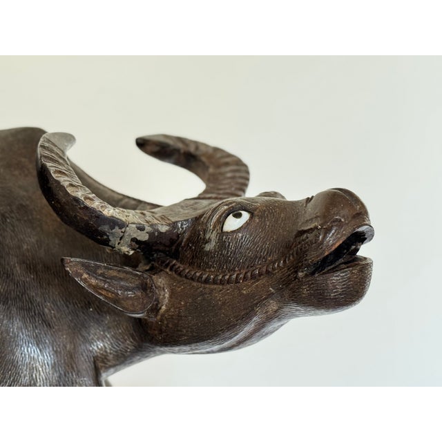 Chinese 19th Century Chinese Hardwood Carving of Boy on Water Buffalo For Sale - Image 3 of 14