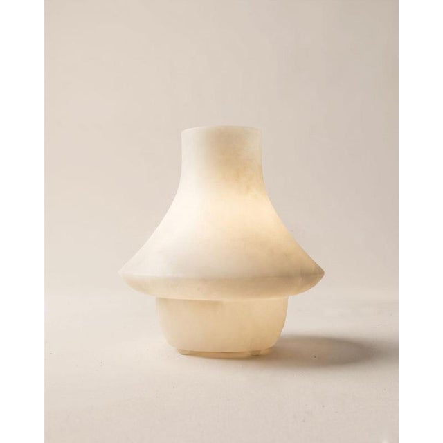 Llar alabaster table lamp by luis gimeno dimensions: d 25 x w 25 x h 26 cm materials: alabaster finish: natural honed...