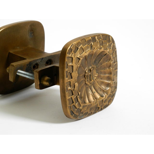 Mid-Century Modern Double-Sided Door Handles in Heavy Bronze, 1960s, Set of 2 For Sale - Image 9 of 18