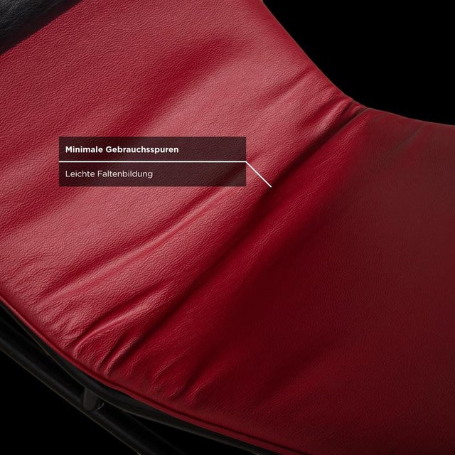 Bauhaus LC 4 Leather Chaise Lounge in Red by Le Corbusier for Cassina For Sale - Image 10 of 16