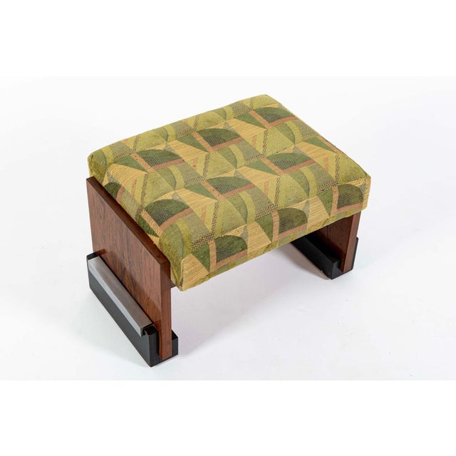 Antique Art Deco Wood Vanity Mirror & Stool by Donald Deskey for Widdicomb 1930s For Sale - Image 16 of 18