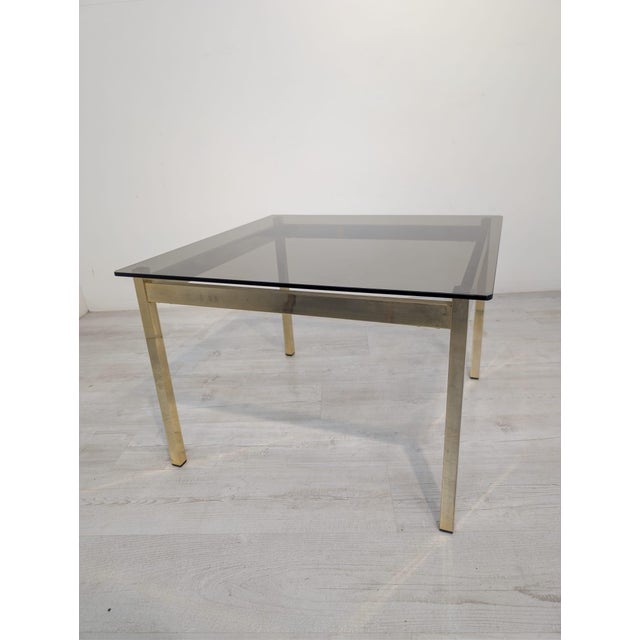 Brass and Glass Coffee Table, 1970s For Sale - Image 3 of 13