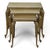 Set of Three Mid-Century French Louis XV Style Brass and Onyx Nesting Tables For Sale - Image 4 of 18