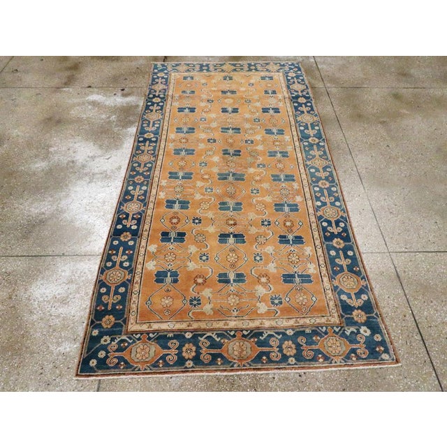 1930s Galerie Shabab Collection Early 20th Century East Turkestan Samarkand Rug For Sale - Image 5 of 10