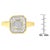 10K Yellow Gold Diamond Cocktail Ring (1/2 Cttw, I-J Color, SI2-I1 Clarity) - Size 7-1/2 EVS1010 For Sale In New York - Image 6 of 6