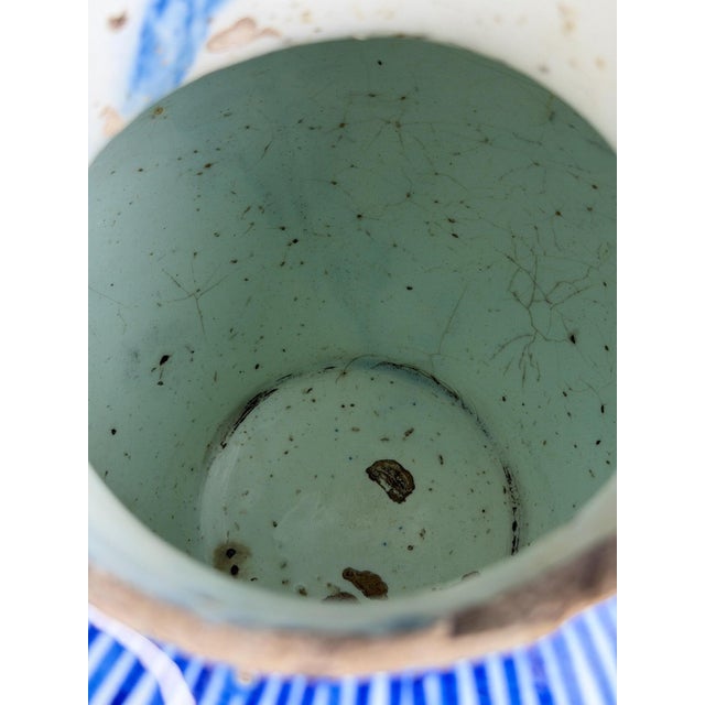 Spain Blue and White Faience Jar from Manises, 1800s For Sale - Image 10 of 12