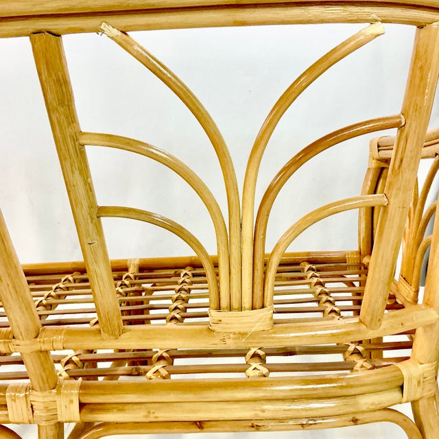 1970s Vintage Coastal Boho Chic Hollywood Regency Ficks Reed Bamboo & Rattan Sofa For Sale - Image 17 of 18