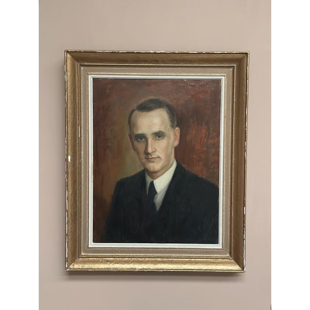 Carl Magnus Lindqvist, Portrait, 1960s, Oil on Panel, Framed For Sale - Image 8 of 18