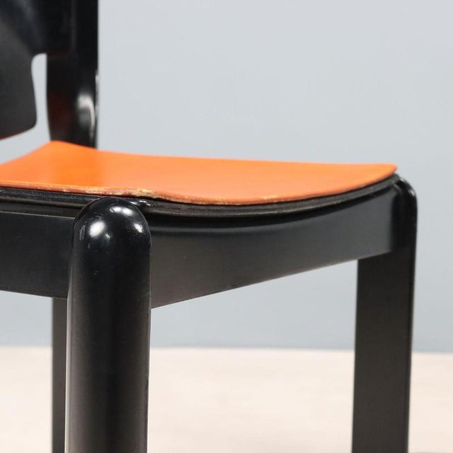 Vintage Italian 122 Chairs by Vico Magistretti for Cassina, 1960s For Sale - Image 6 of 12