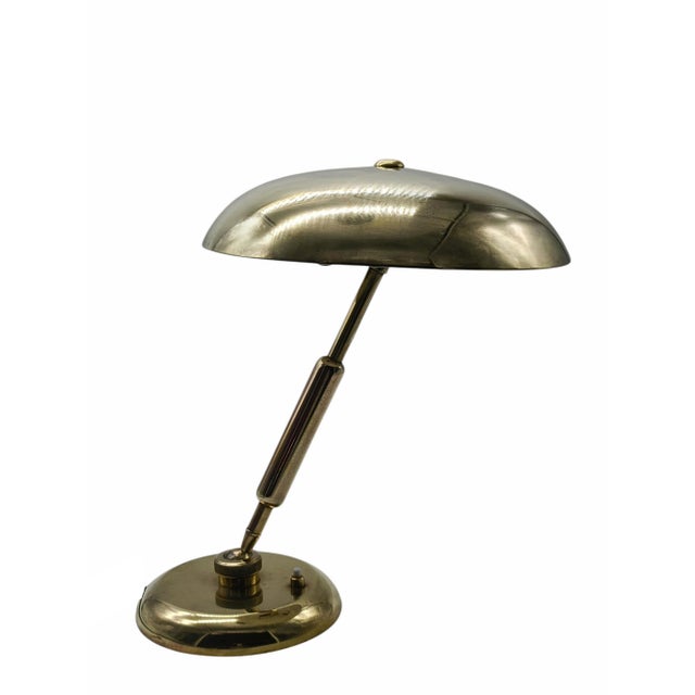 Vintage Brass Table Lamp by Giovanni Michelucci for Lariolux, Italy, 1950s For Sale - Image 11 of 11